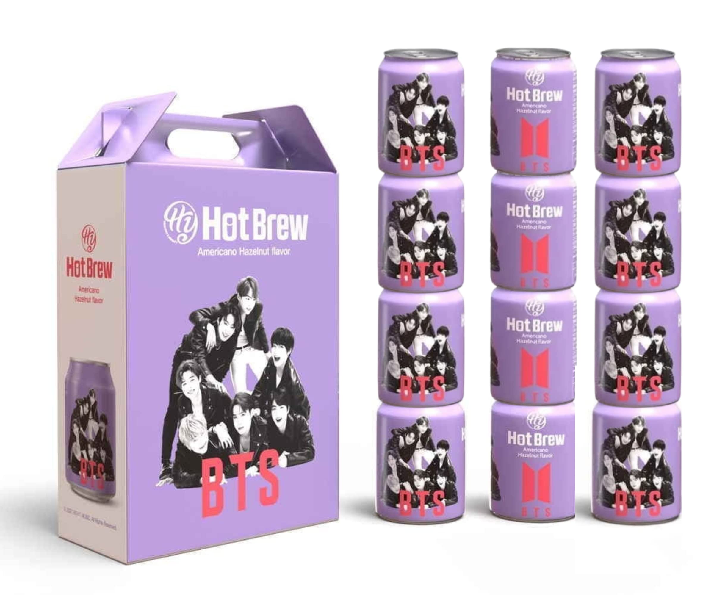 EasyCookAsia BTS Hazelnut Coffee Canisters Set of 12 | Gift for K